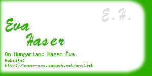 eva haser business card